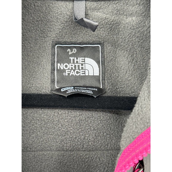 The North Face Polartic Denali Jacket Fleece Zip Up Turtle Neck Black Pink XS - Picture 7 of 8